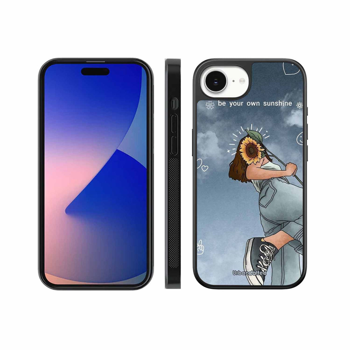 Girl with Sunflower Crown Glass Case For iPhone 17e