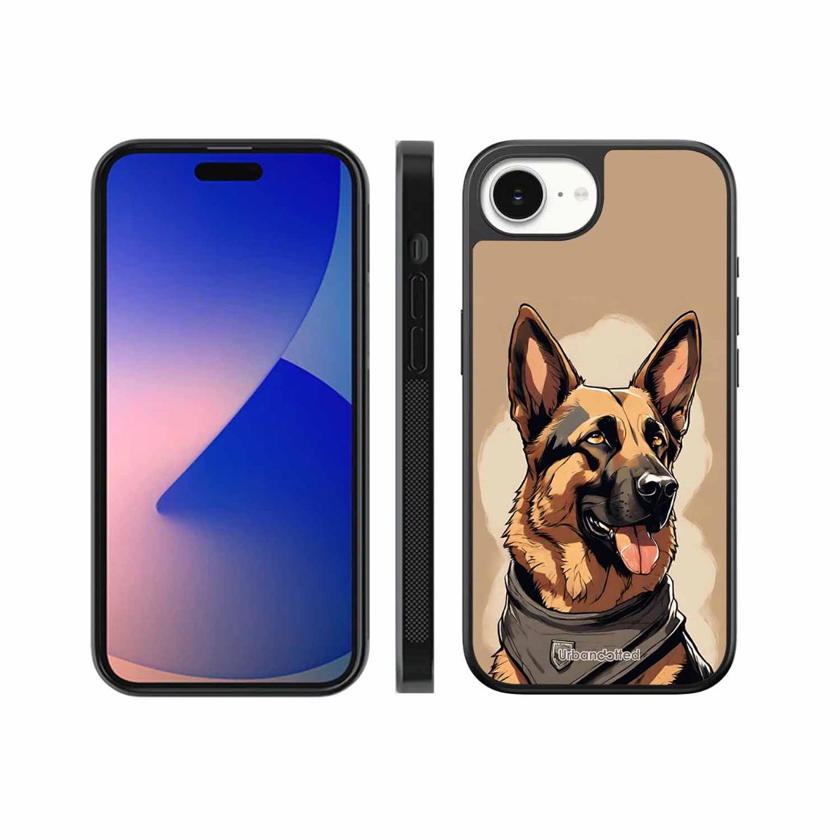 German Shepherd Portrait Glass Case For iPhone 17e
