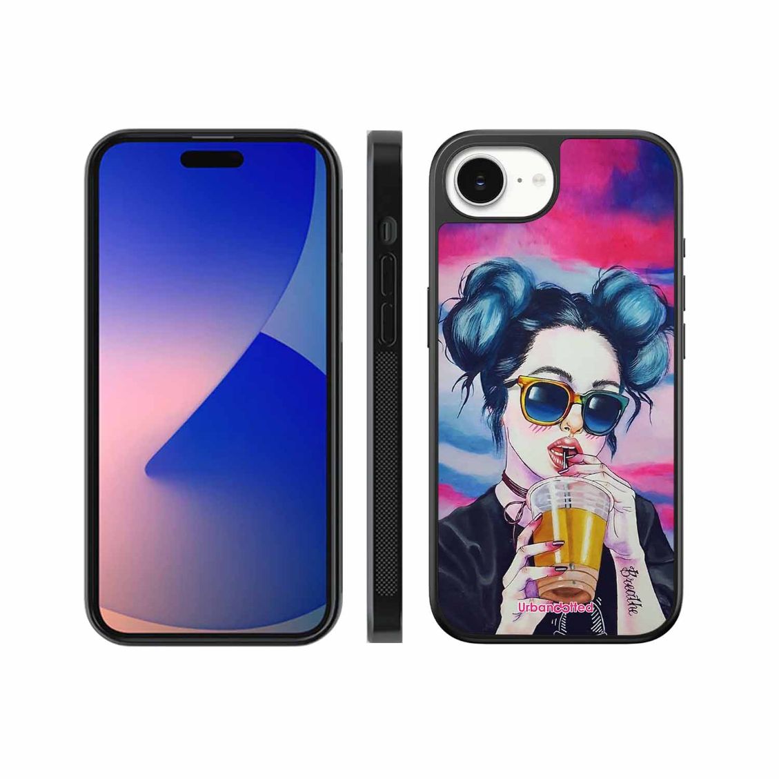 "Breathe" Tattoo Girl Glass Case For iPhone 17e