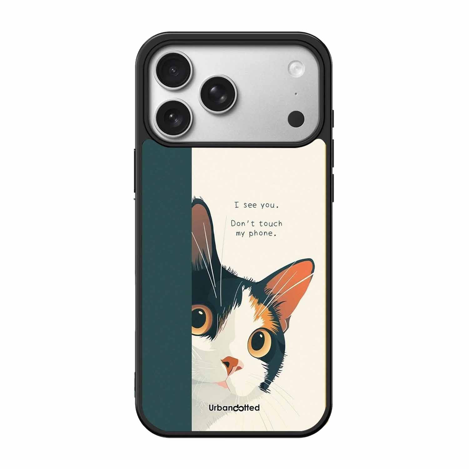 No Touch My Phone Cat Glass Case For iPhone 17 Pro