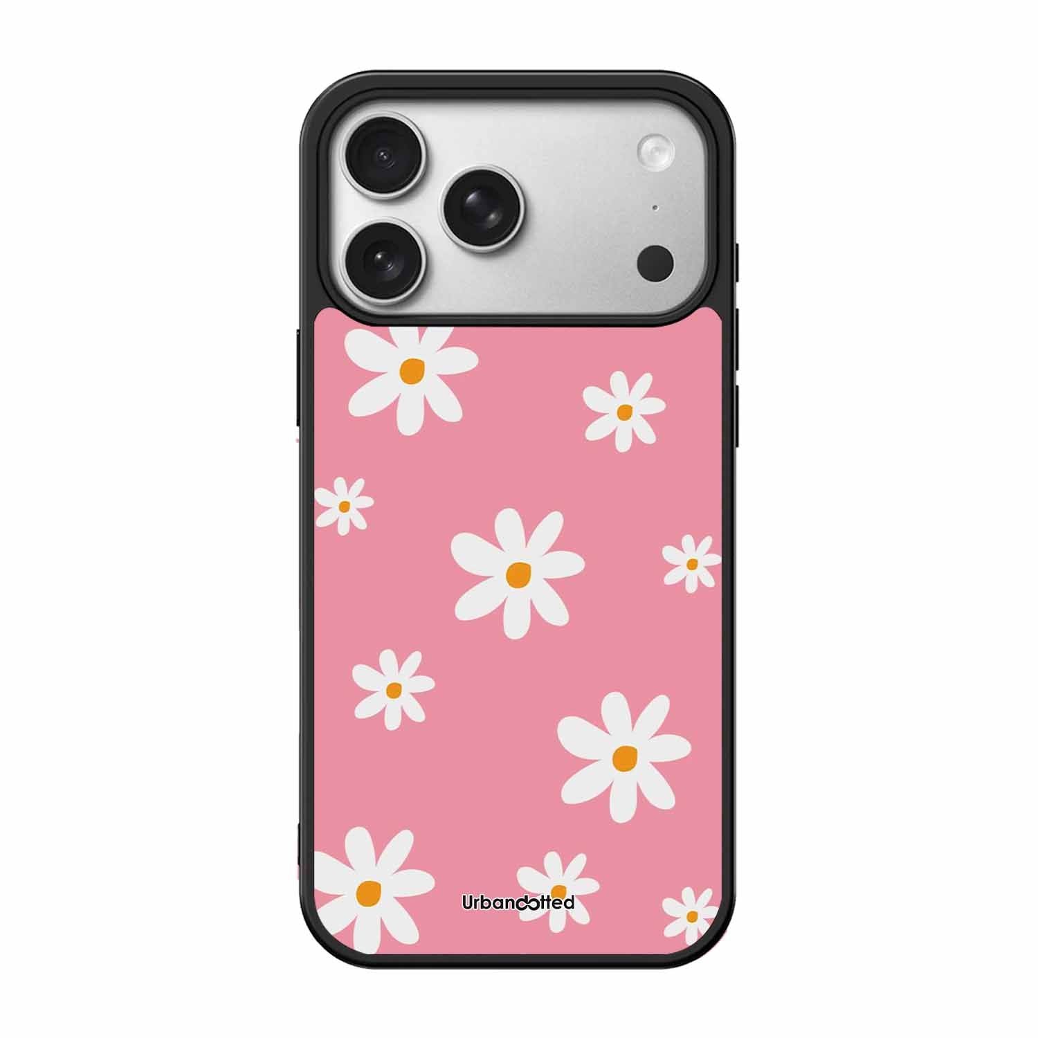 Pink Daisy Delight Glass Case For iPhone 17 Pro