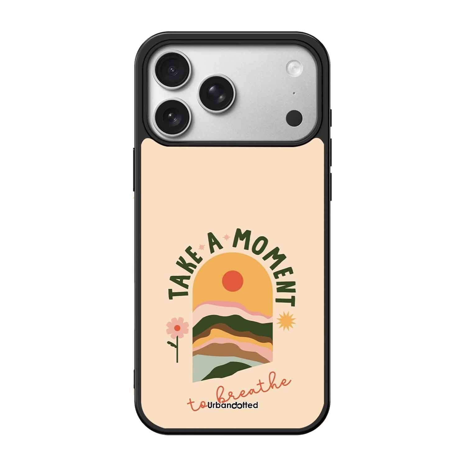 Take A Moment Breathe Glass Case For iPhone 17 Pro