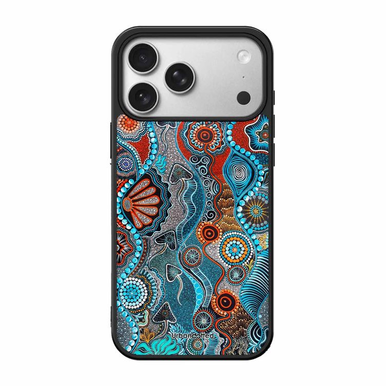 Aboriginal Art Story Glass Case For iPhone 17 Pro