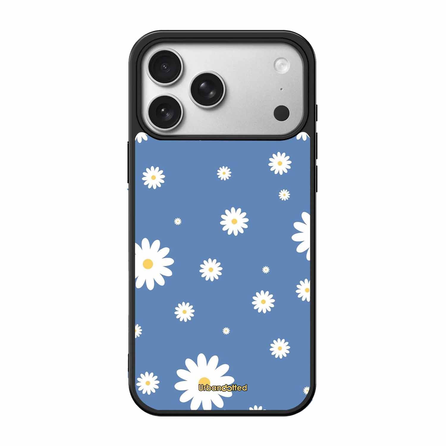 Blue Daisy Meadow Glass Case For iPhone 17 Pro