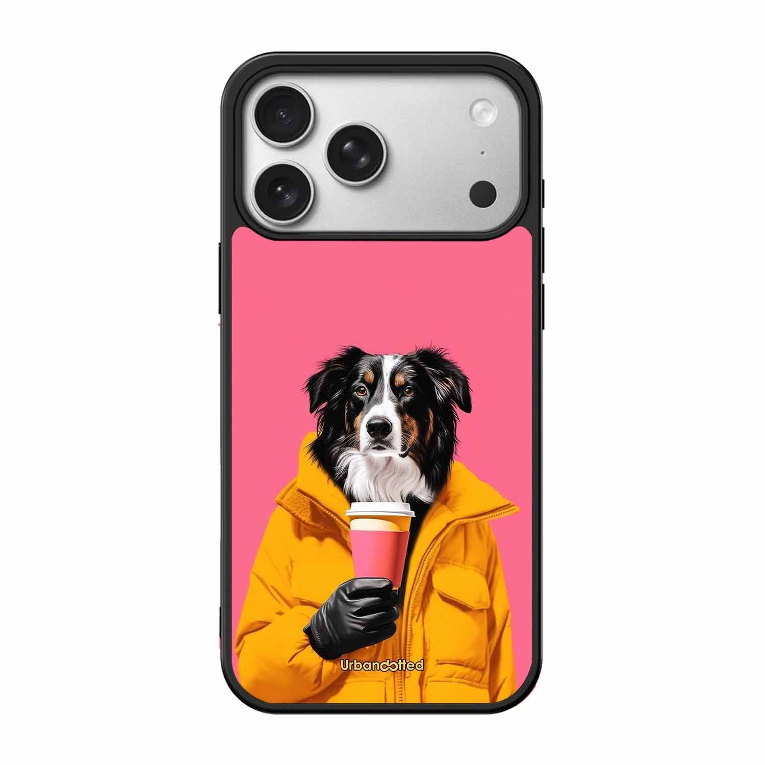 Trendy Dog with Drink Glass Case For iPhone 17 Pro