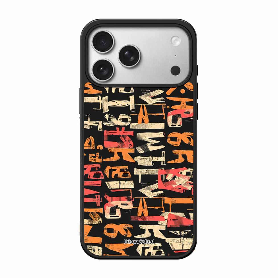 Mixed Typography Design Glass Case For iPhone 17 Pro