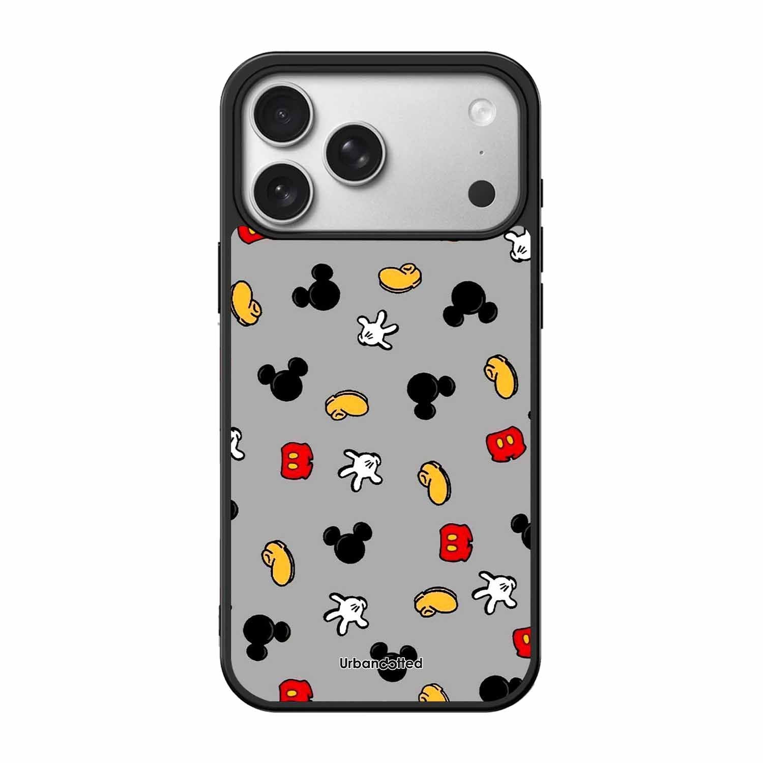 Whimsical Mouse Pattern Glass Case For iPhone 17 Pro