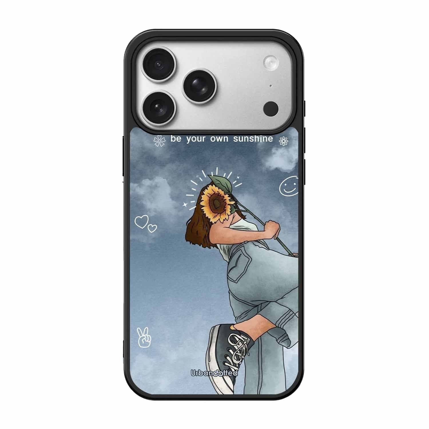 Girl with Sunflower Crown Glass Case For iPhone 17 Pro