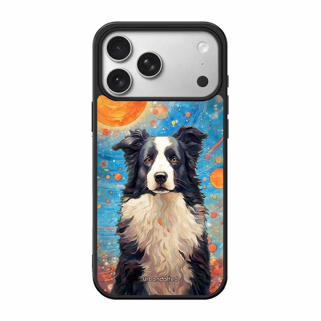 Artistic Dog Illustration Glass Case For iPhone 17 Pro