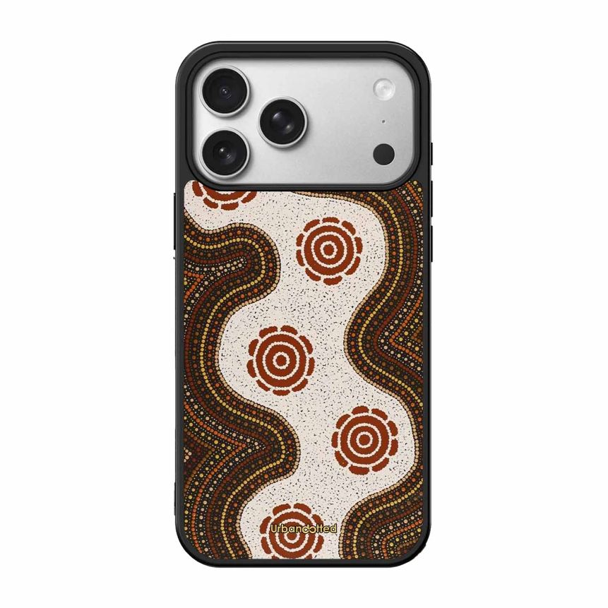 Aboriginal Dot Art Flow Glass Case For iPhone 17 Pro