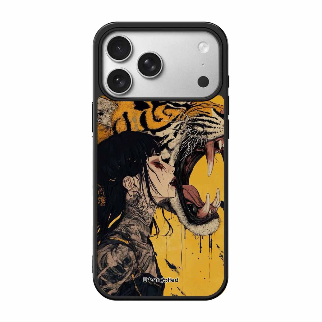 Tattooed Girl with Tiger Glass Case For iPhone 17 Pro