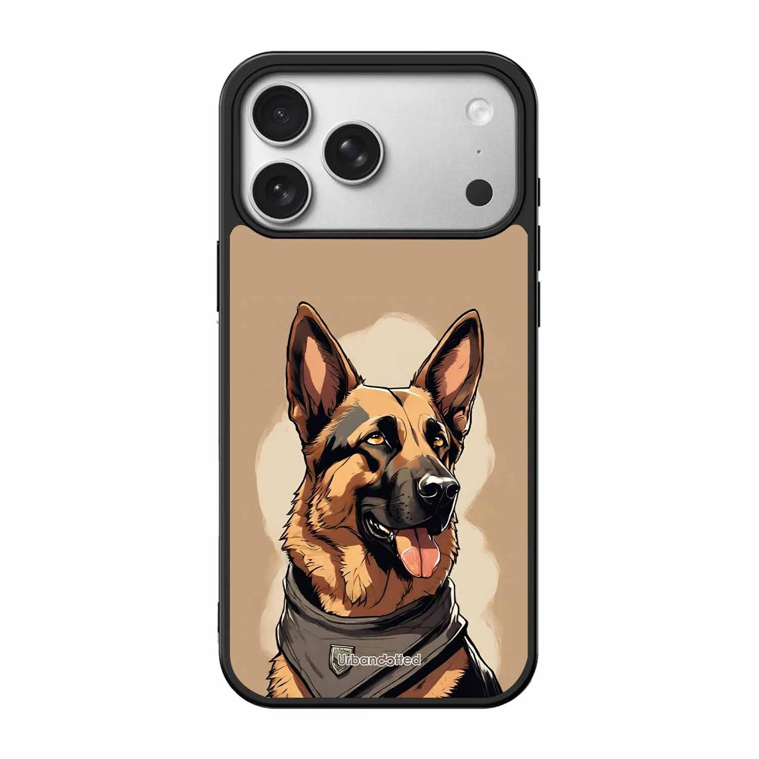 German Shepherd Portrait Glass Case For iPhone 17 Pro