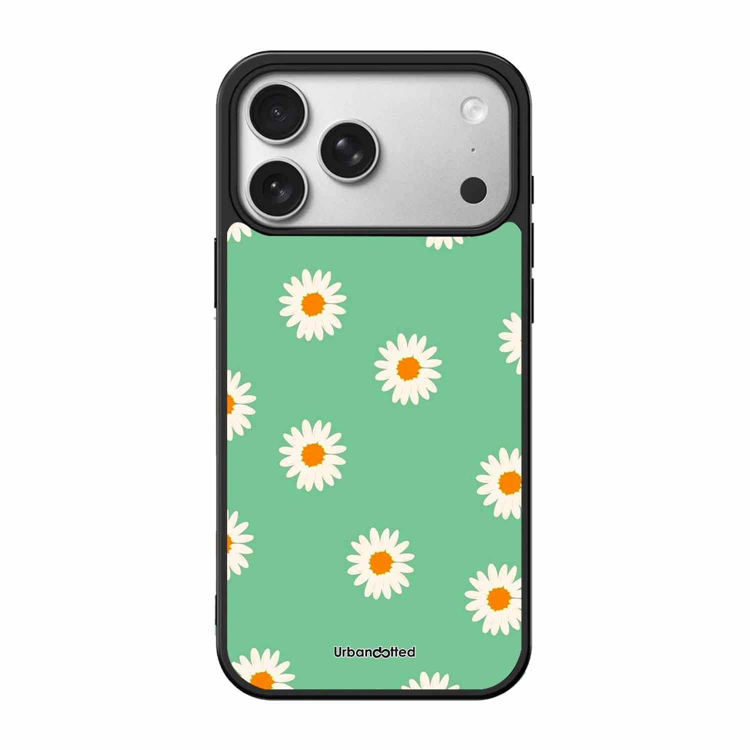 Scattered White Daisies Glass Case For iPhone 17 Pro