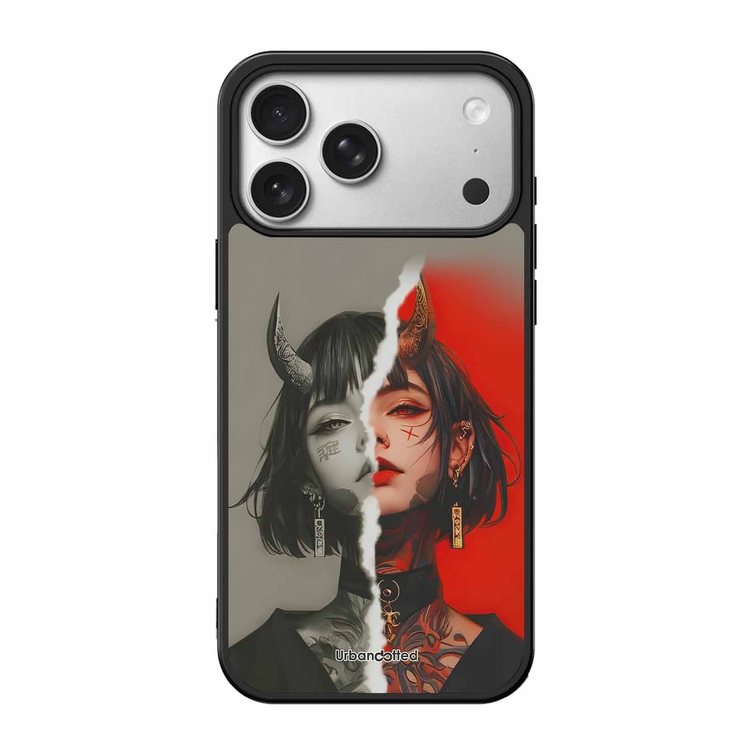 Yin Yang Demon Art Glass Case For iPhone 17 Pro