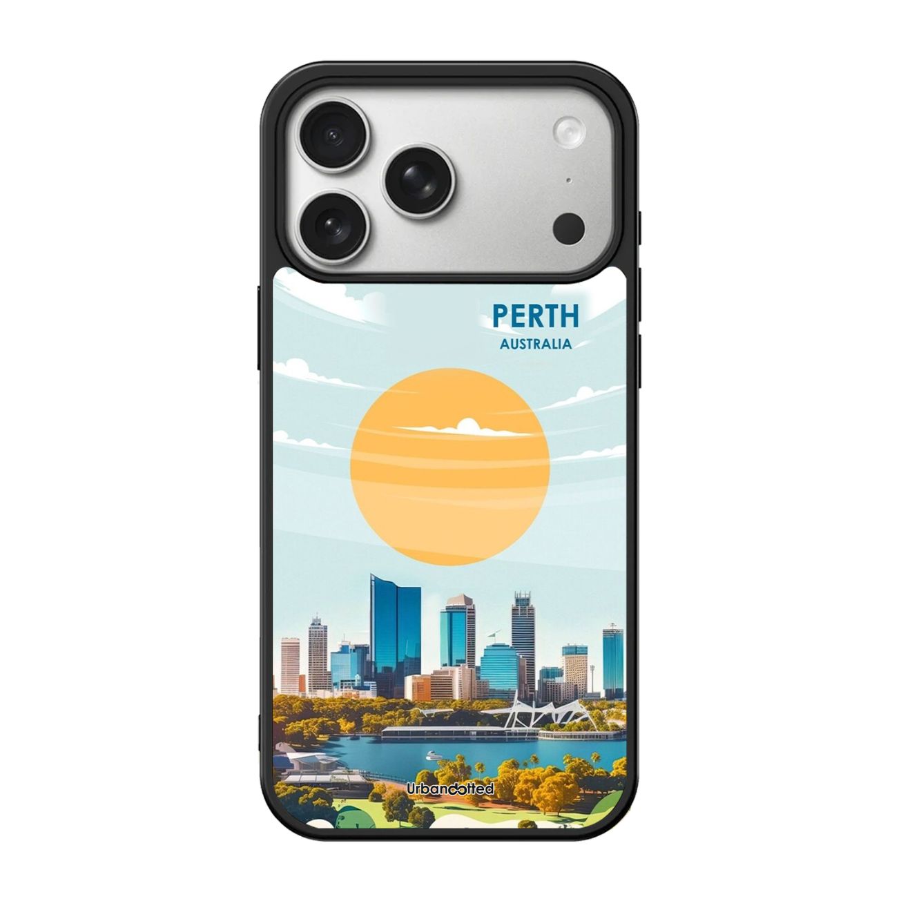 Western Australia Cityscape Glass Case For iPhone 17 Pro