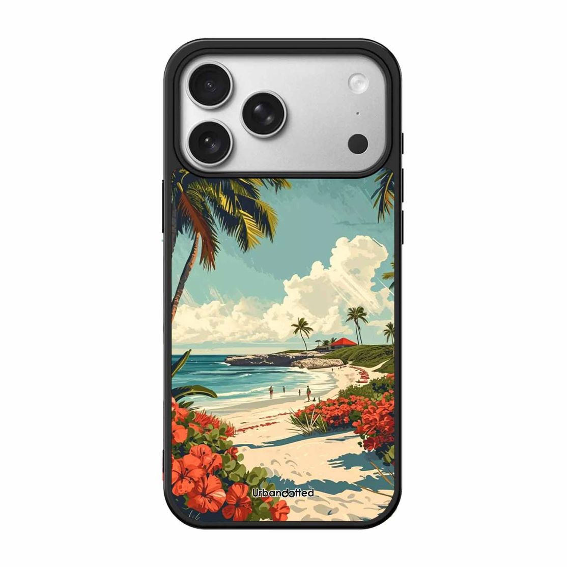 Tropical Beach Paradise Glass Case For iPhone 17 Pro