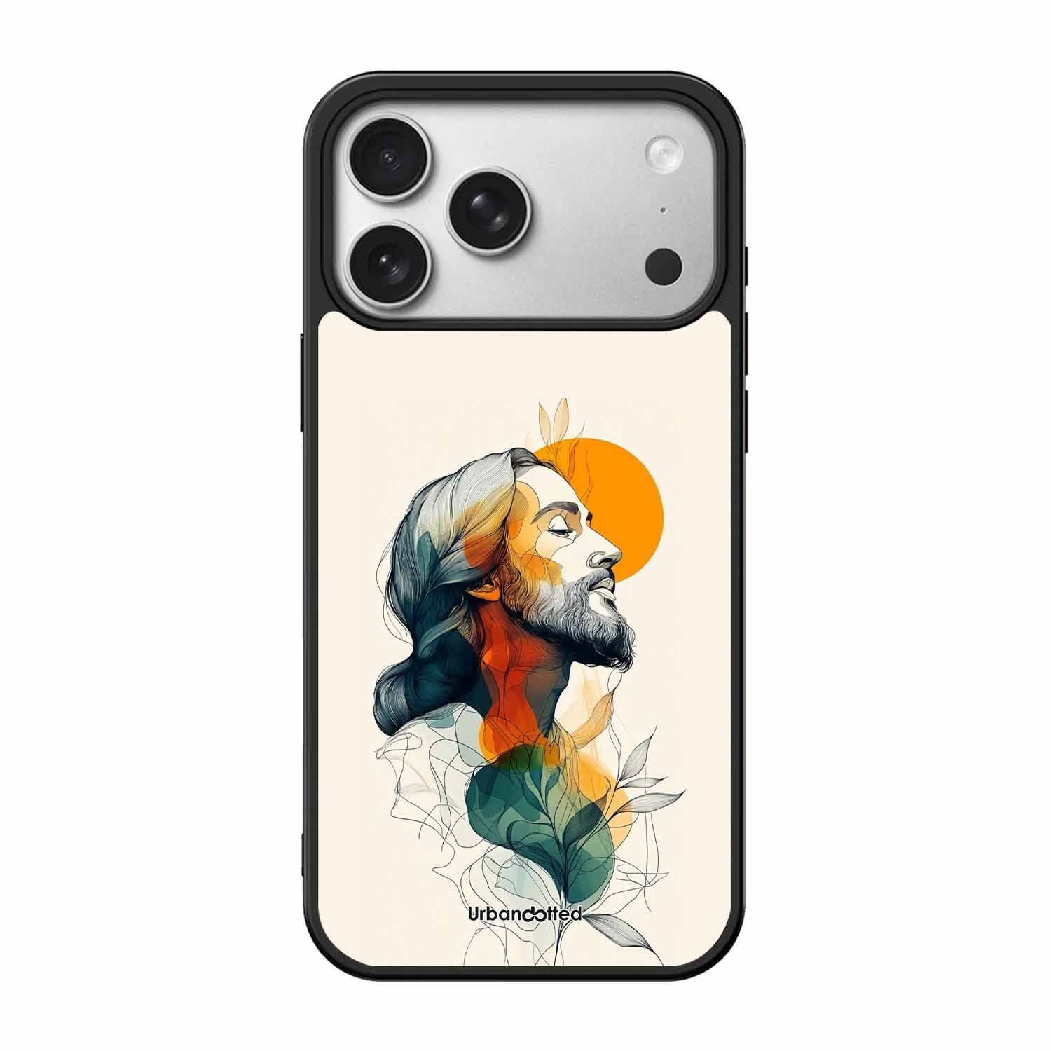 Jesus in Profile Prayer Glass Case For iPhone 17 Pro