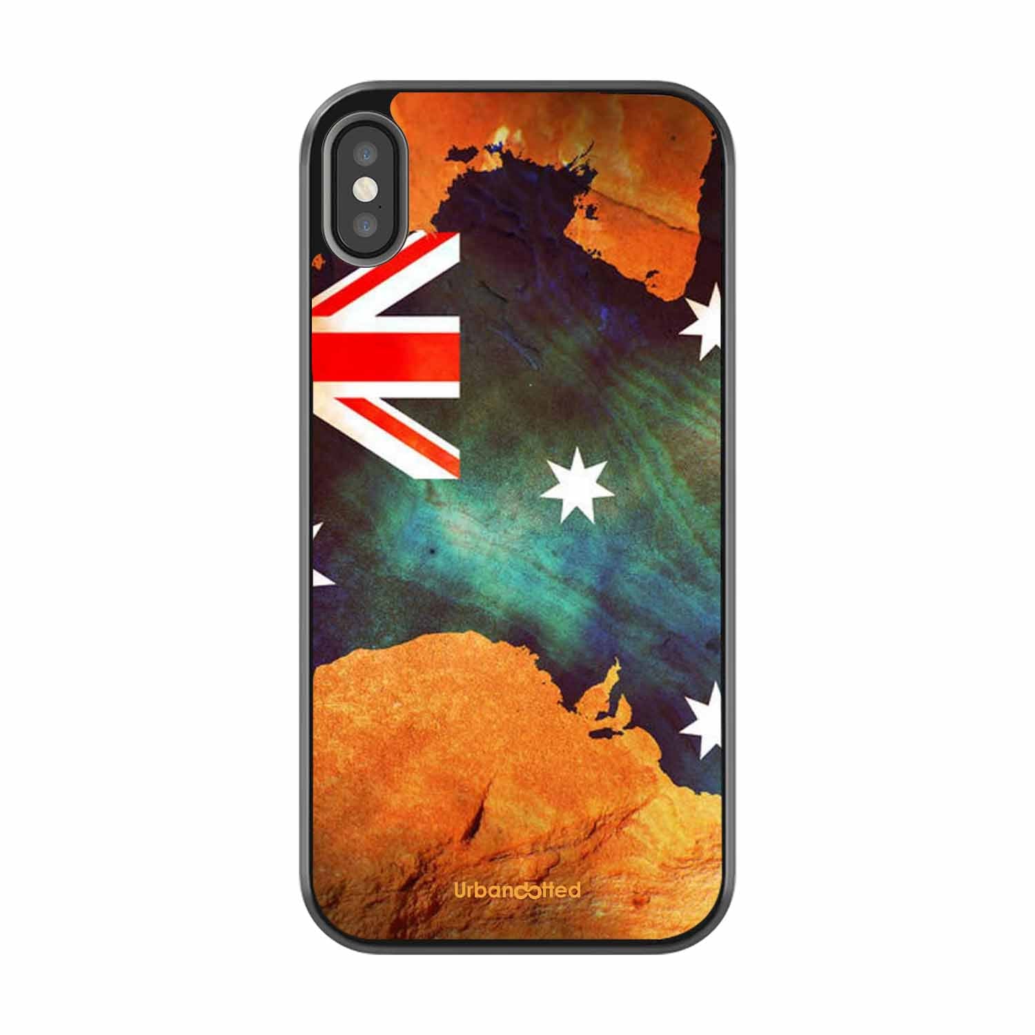 Australian Flag Map Glass Case For iPhone XS Max