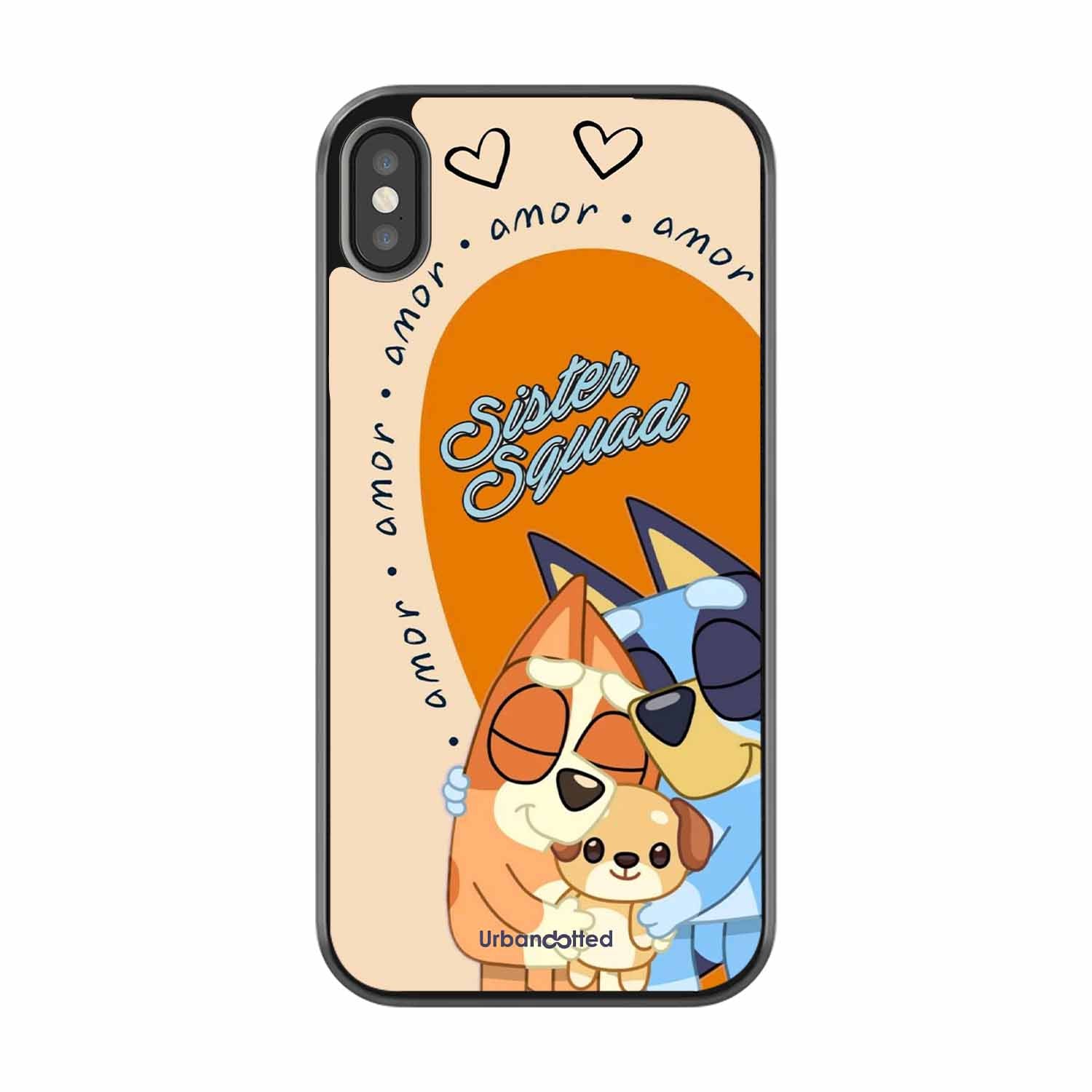 Aussie Cartoon Sisters Glass Case For iPhone XS Max