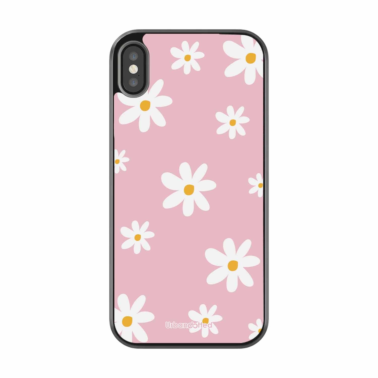 Pink Daisy Delight Glass Case For iPhone XS Max