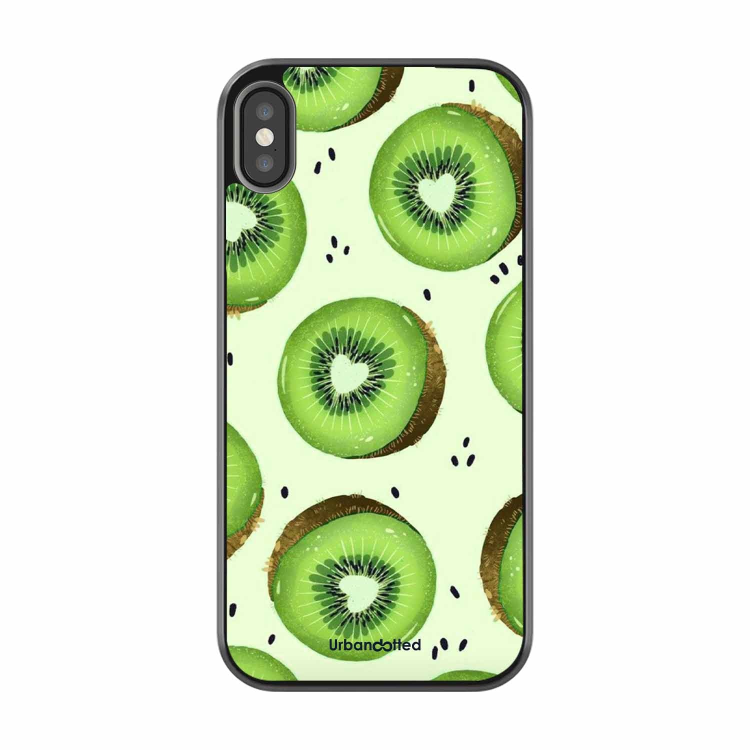 Tropical Kiwi Fruit Glass Case For iPhone XS Max
