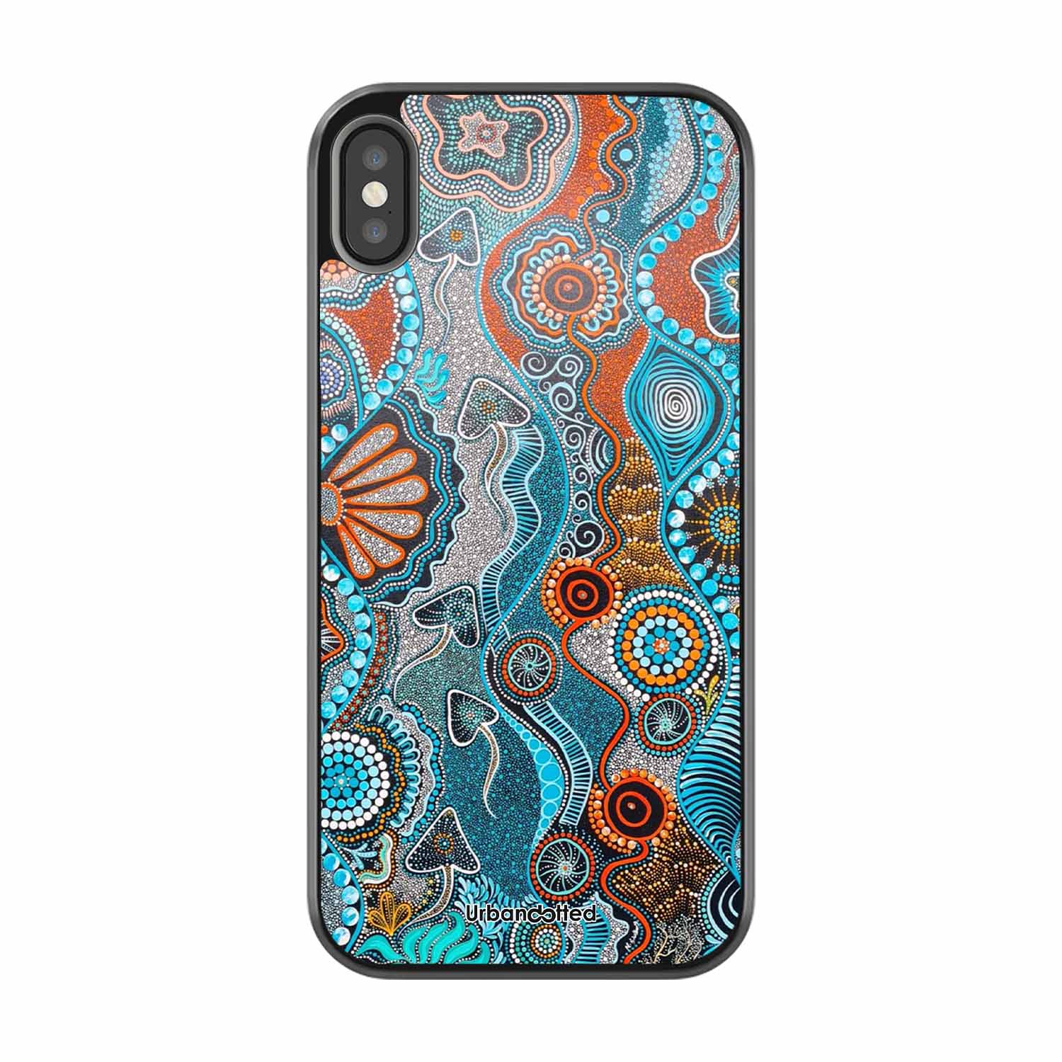 Aboriginal Art Story Glass Case For iPhone XS Max