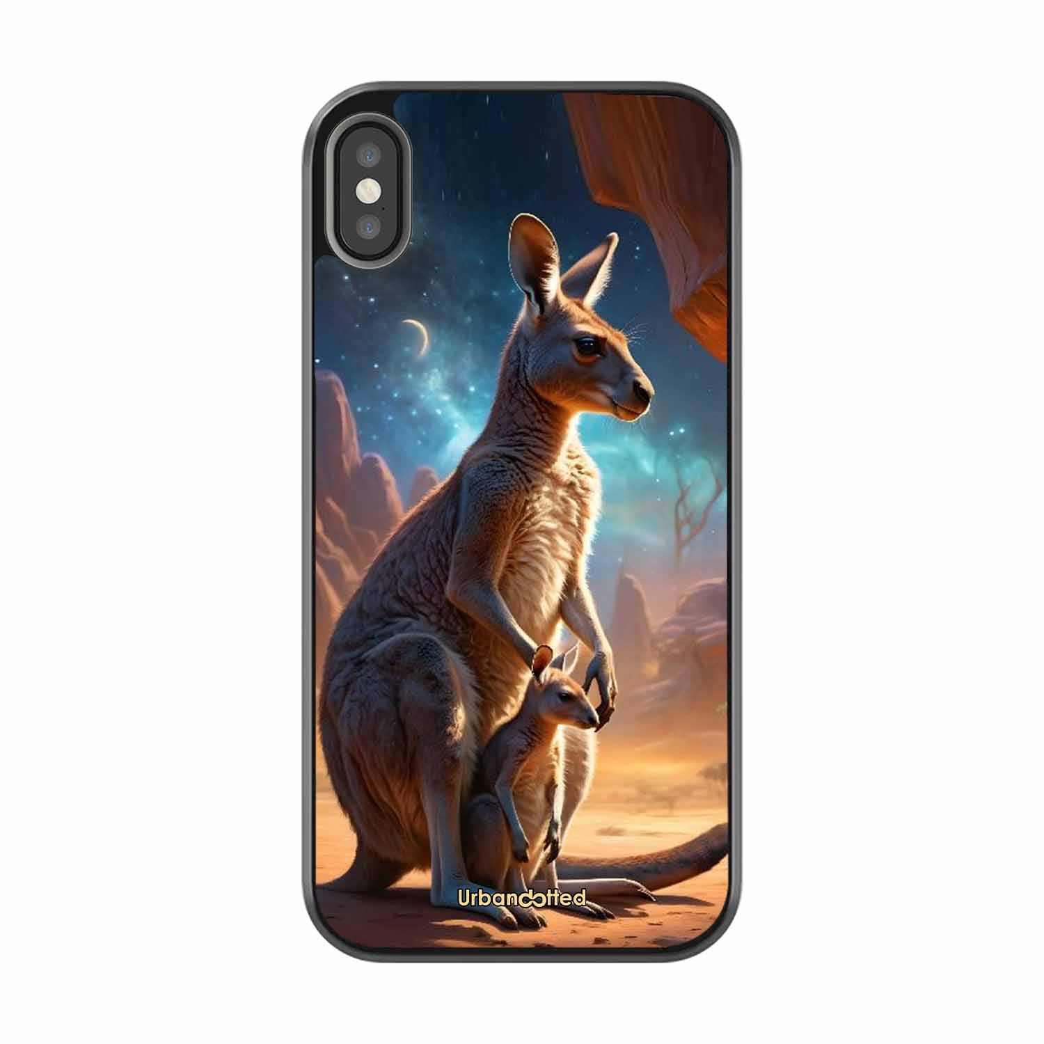 Kangaroo Mother Love Glass Case For iPhone XS Max