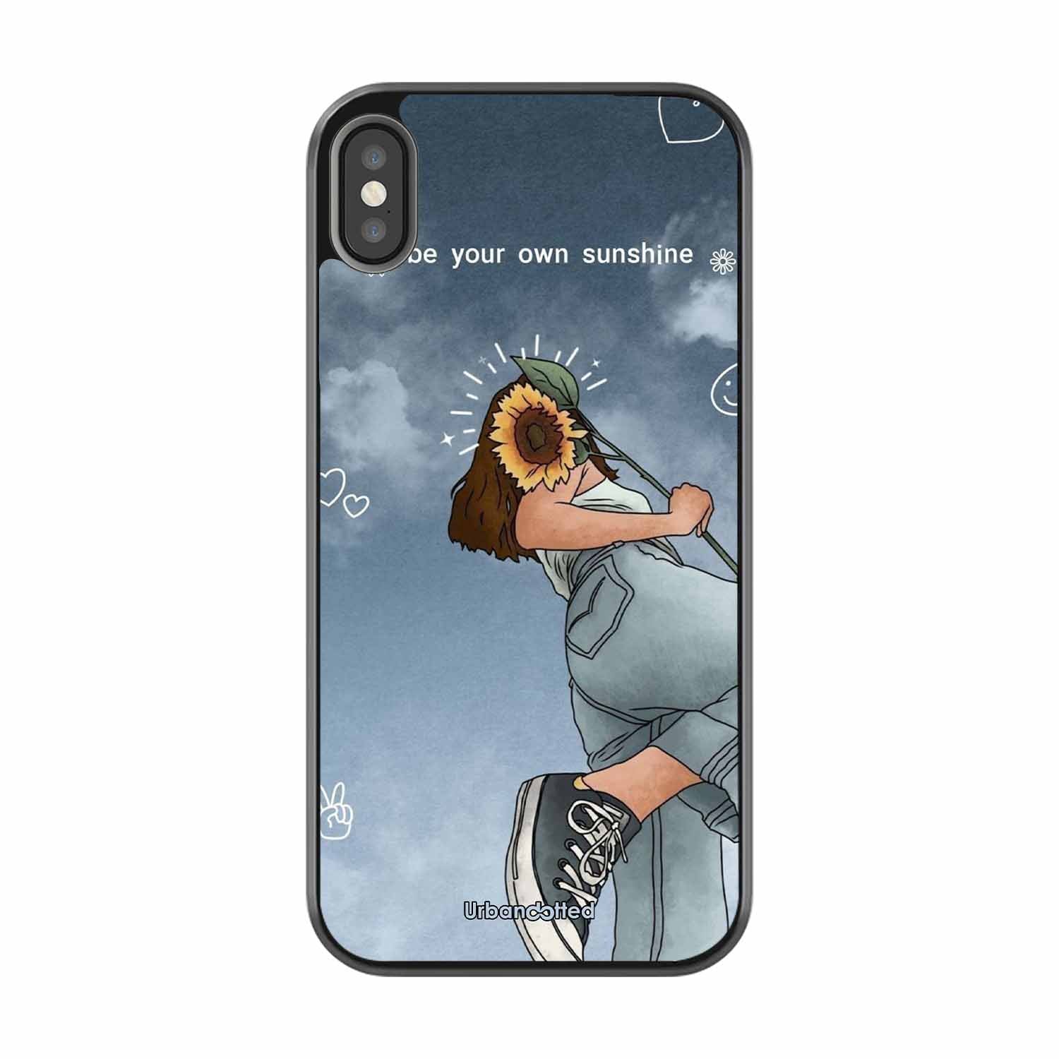 Girl with Sunflower Crown Glass Case For iPhone XS Max