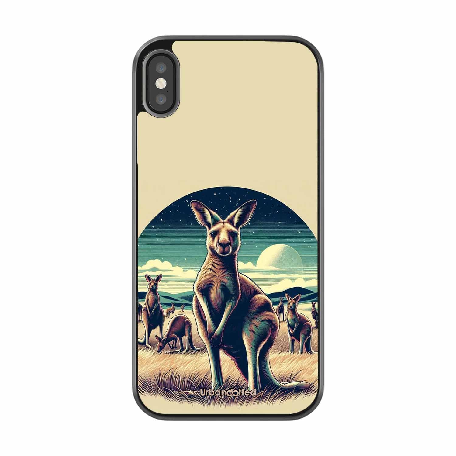Kangaroo Mob Moonlight Glass Case For iPhone XS