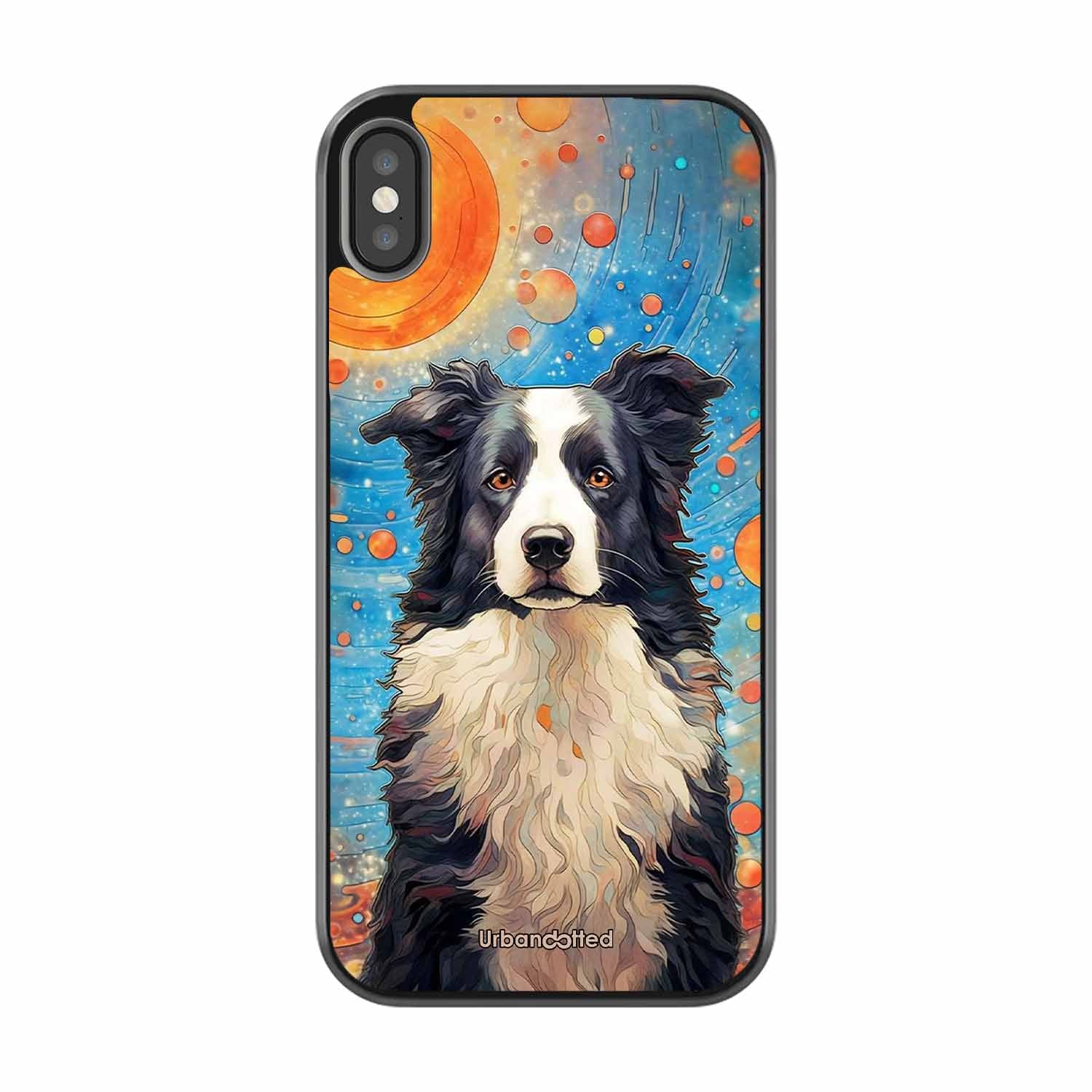Artistic Dog Illustration Glass Case For iPhone XS Max