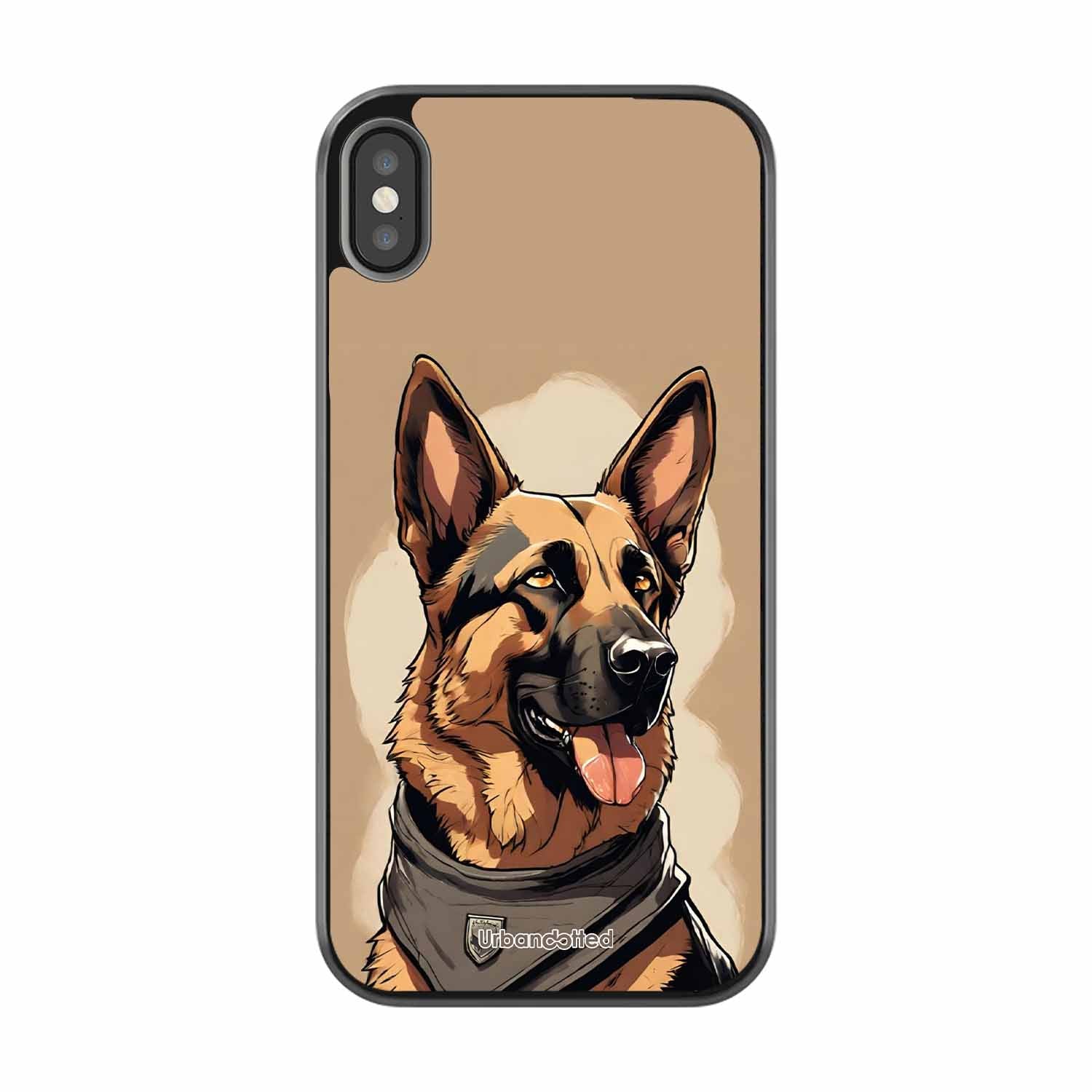 German Shepherd Portrait Glass Case For iPhone XS Max
