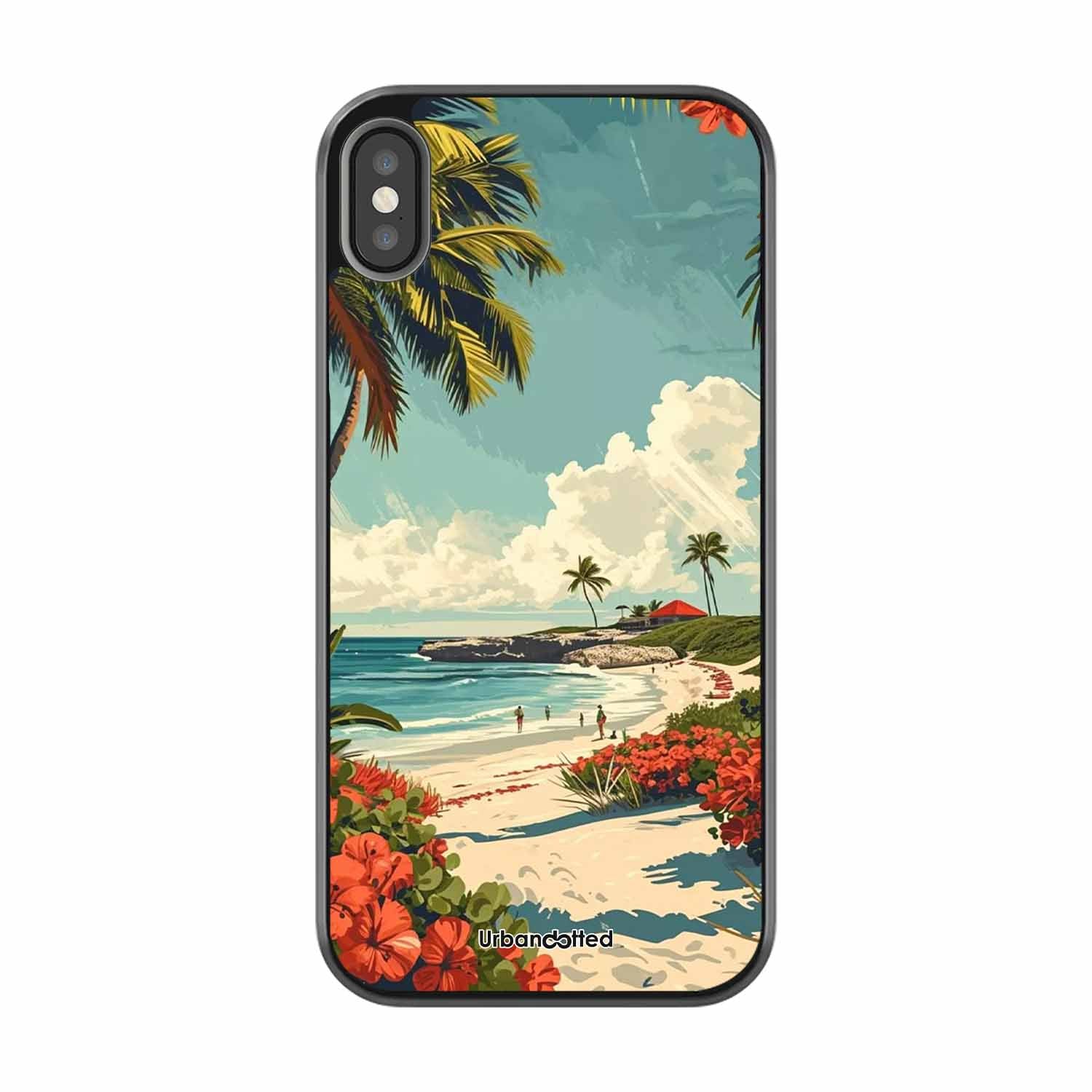 Tropical Beach Paradise Glass Case For iPhone XS Max