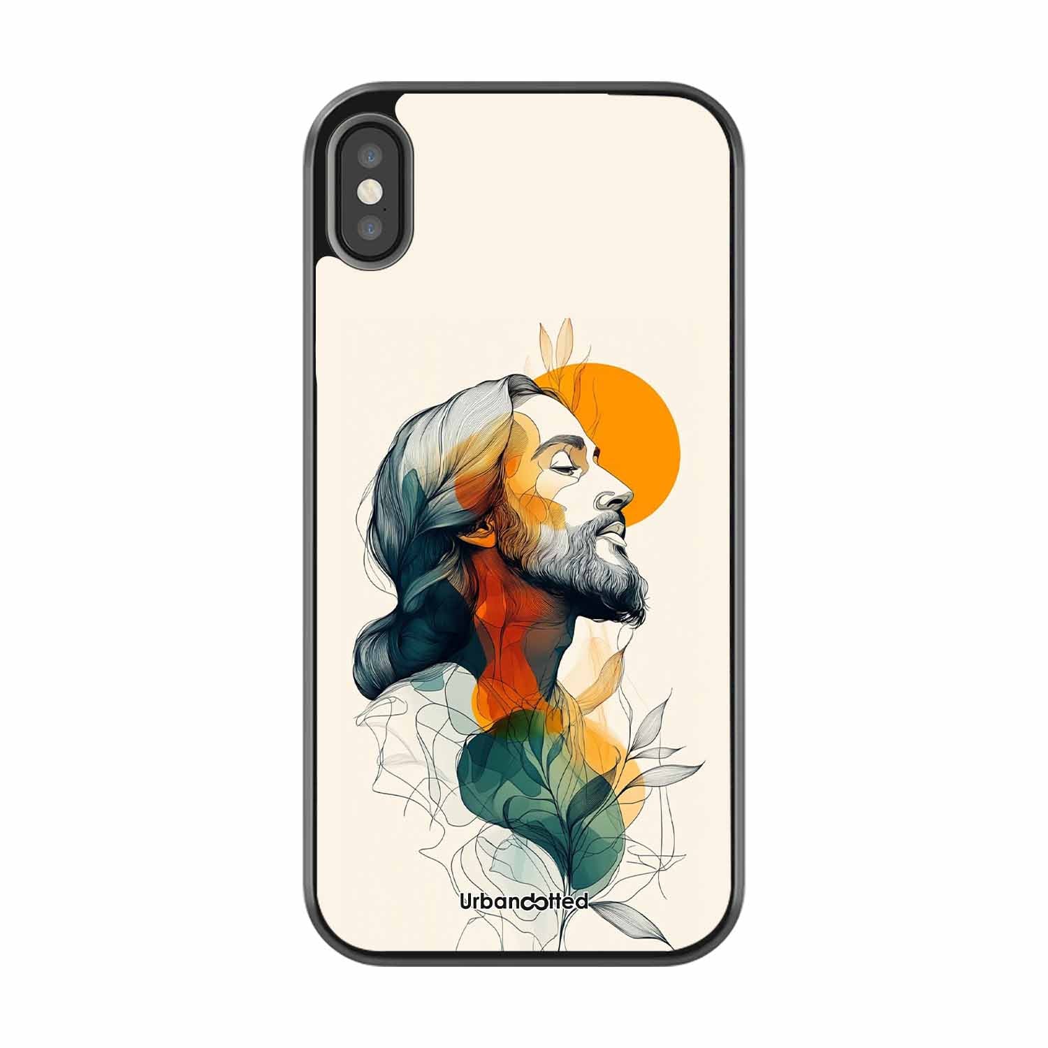 Jesus in Profile Prayer Glass Case For iPhone XS Max