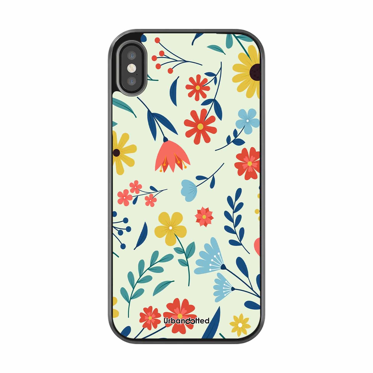 Colorful Wildflower Meadow Glass Case For iPhone XS Max