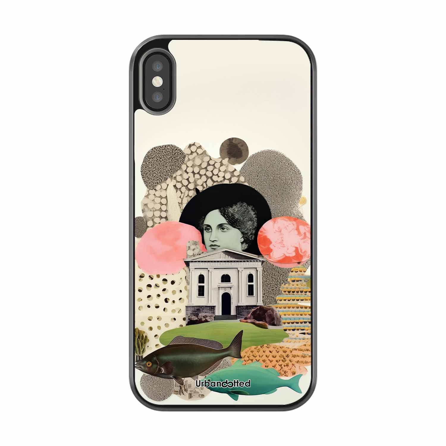 Whimsical Mixed Media Art Glass Case For iPhone XS Max