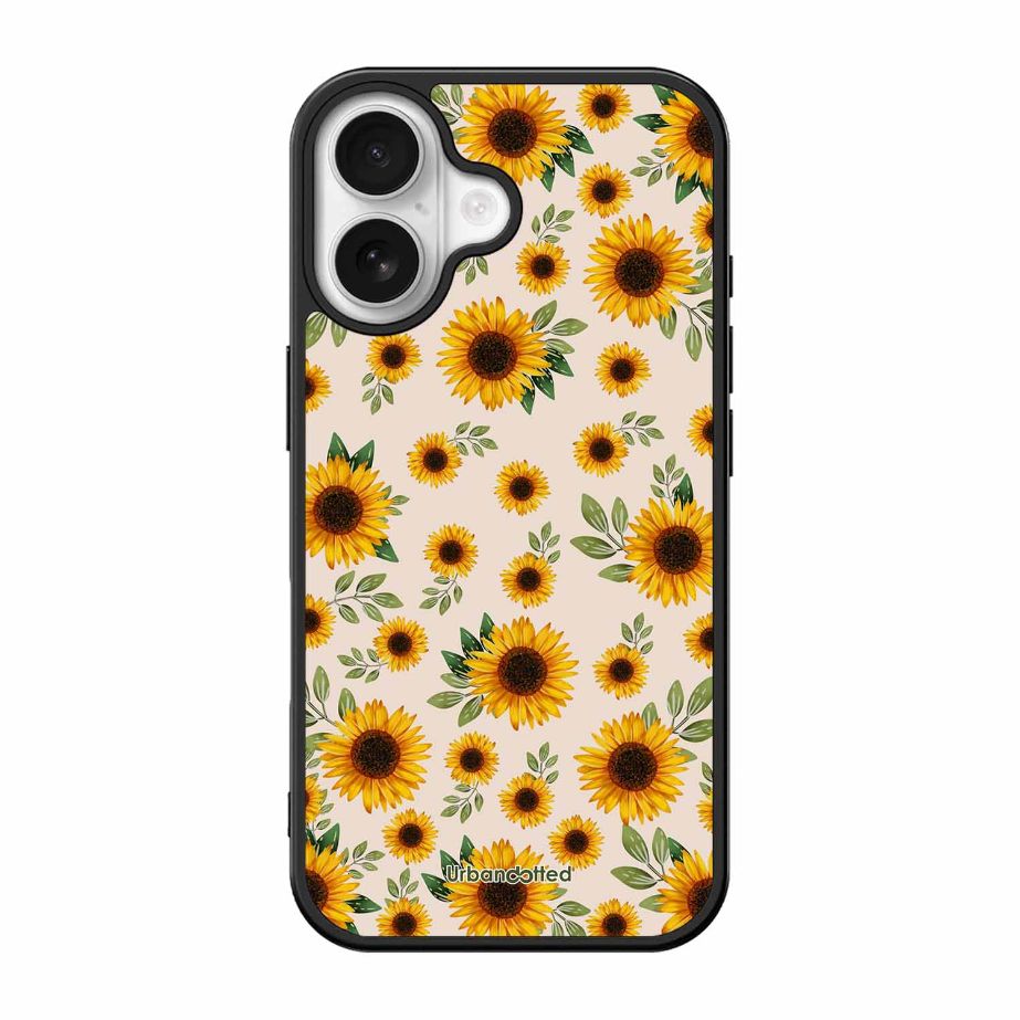Summer Sunflowers Glass Case For iPhone 17