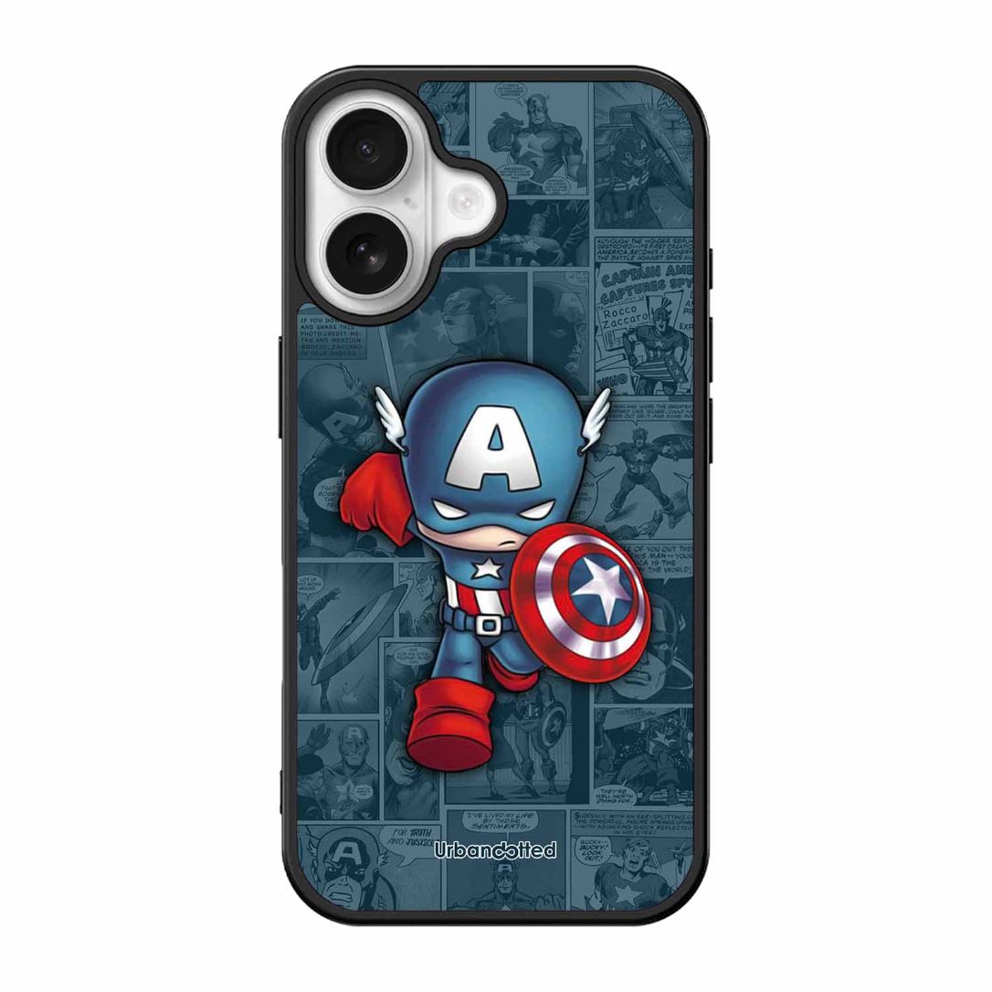 Captain America Glass Case For iPhone 17