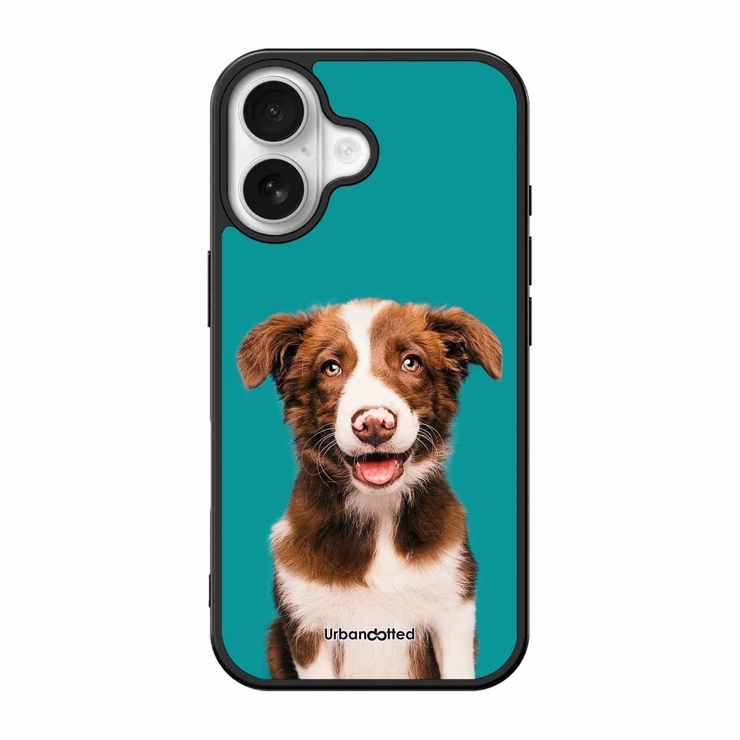 Smiling Dog Portrait Glass Case For iPhone 17