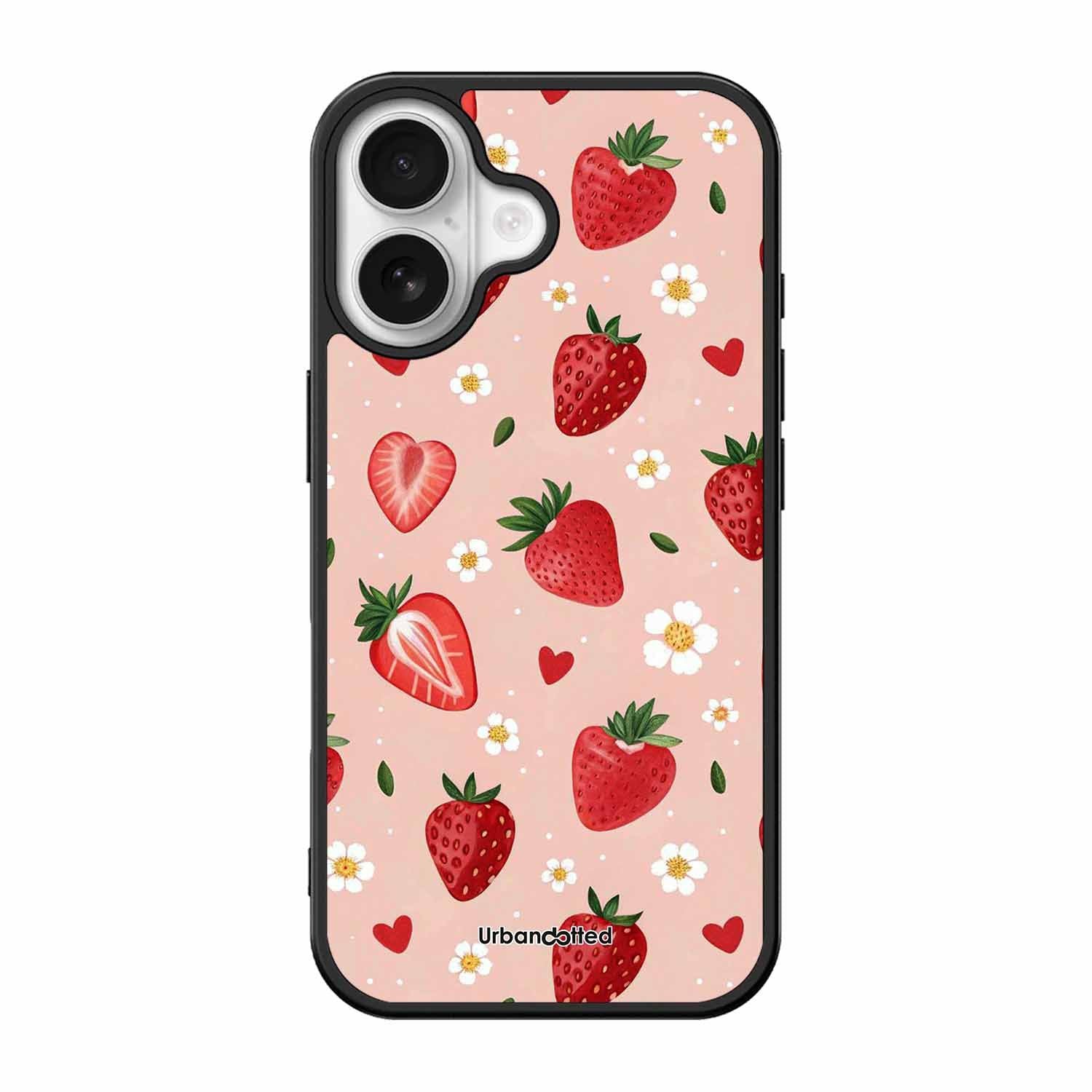 Strawberry Sweetheart Glass Case For iPhone 17