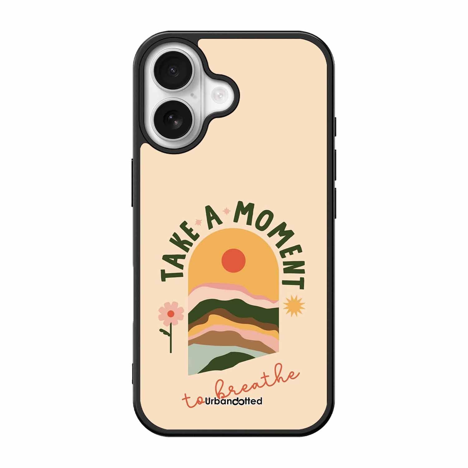 Take A Moment Breathe Glass Case For iPhone 17