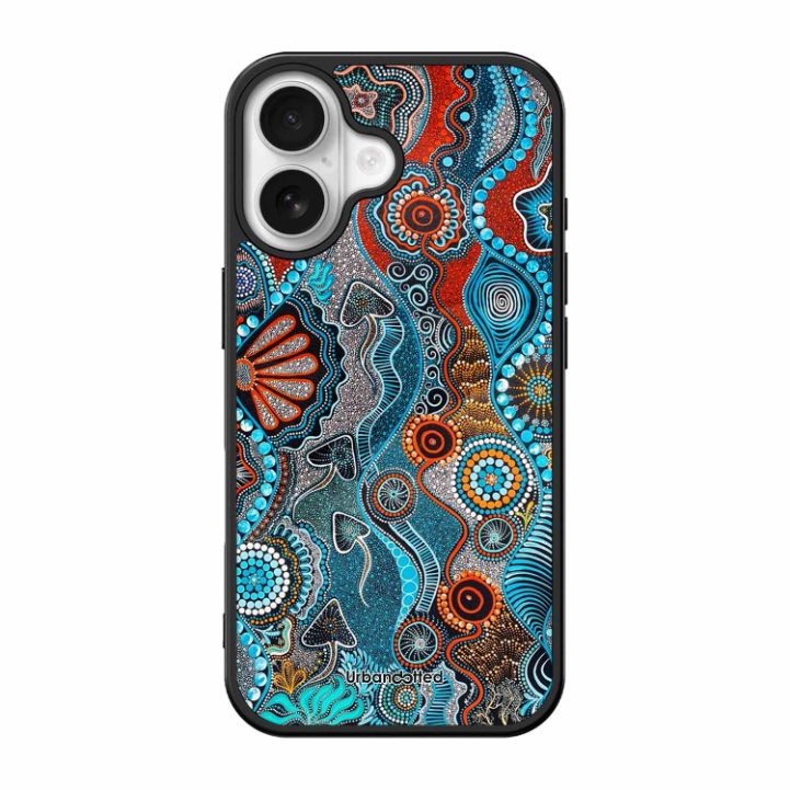 Aboriginal Art Story Glass Case For iPhone 17