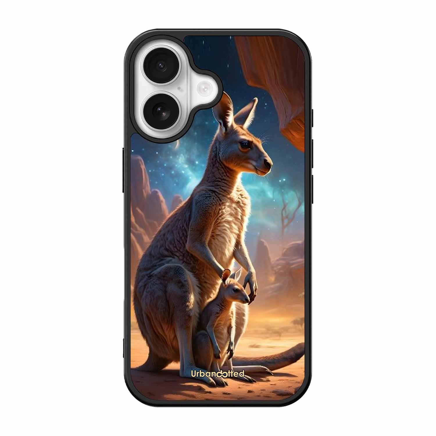 Kangaroo Mother Love Glass Case For iPhone 17
