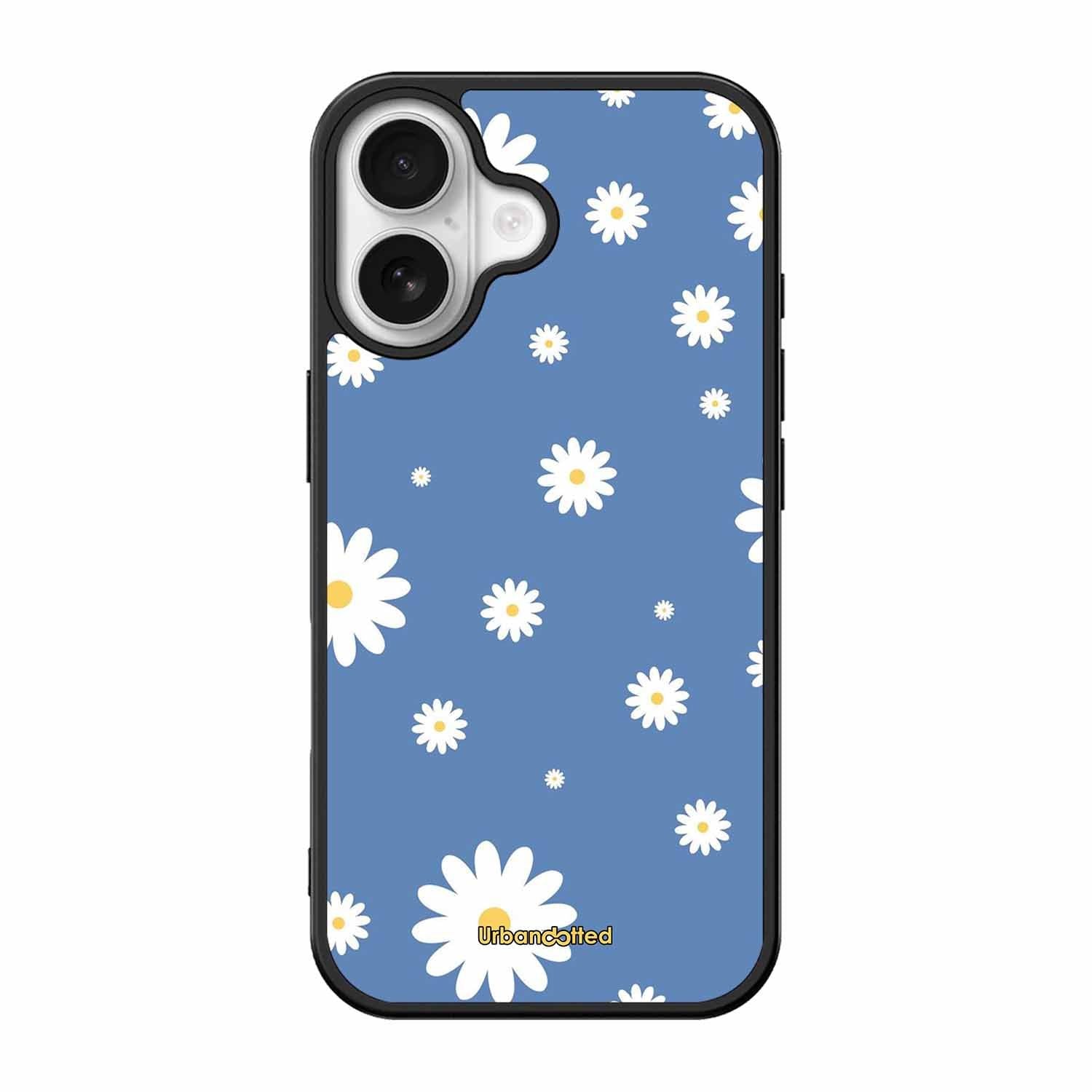 Blue Daisy Meadow Glass Case For iPhone 17