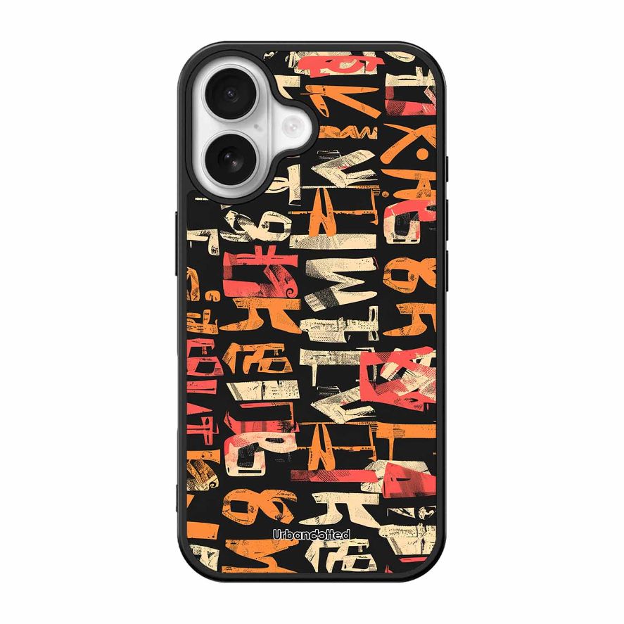 Mixed Typography Design Glass Case For iPhone 17