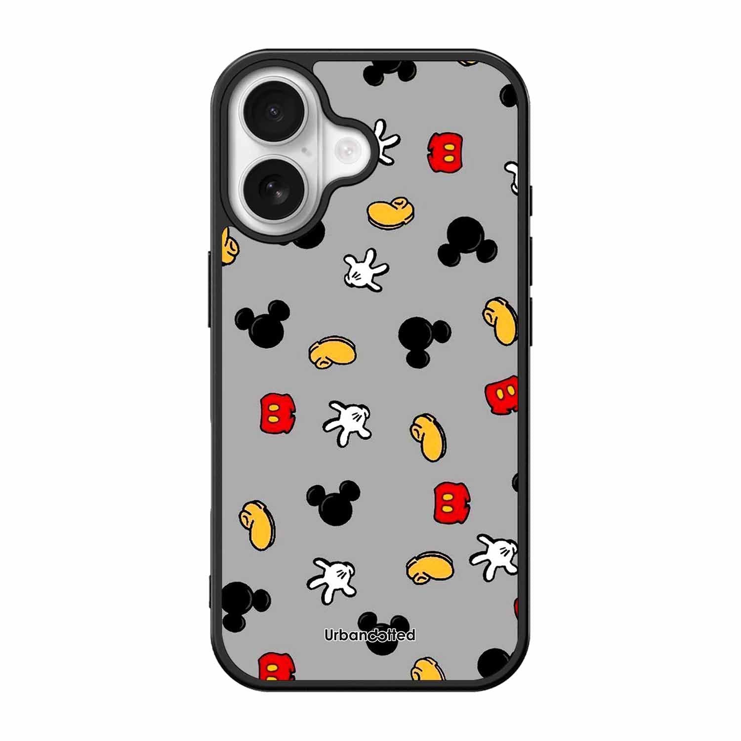 Whimsical Mouse Pattern Glass Case For iPhone 17
