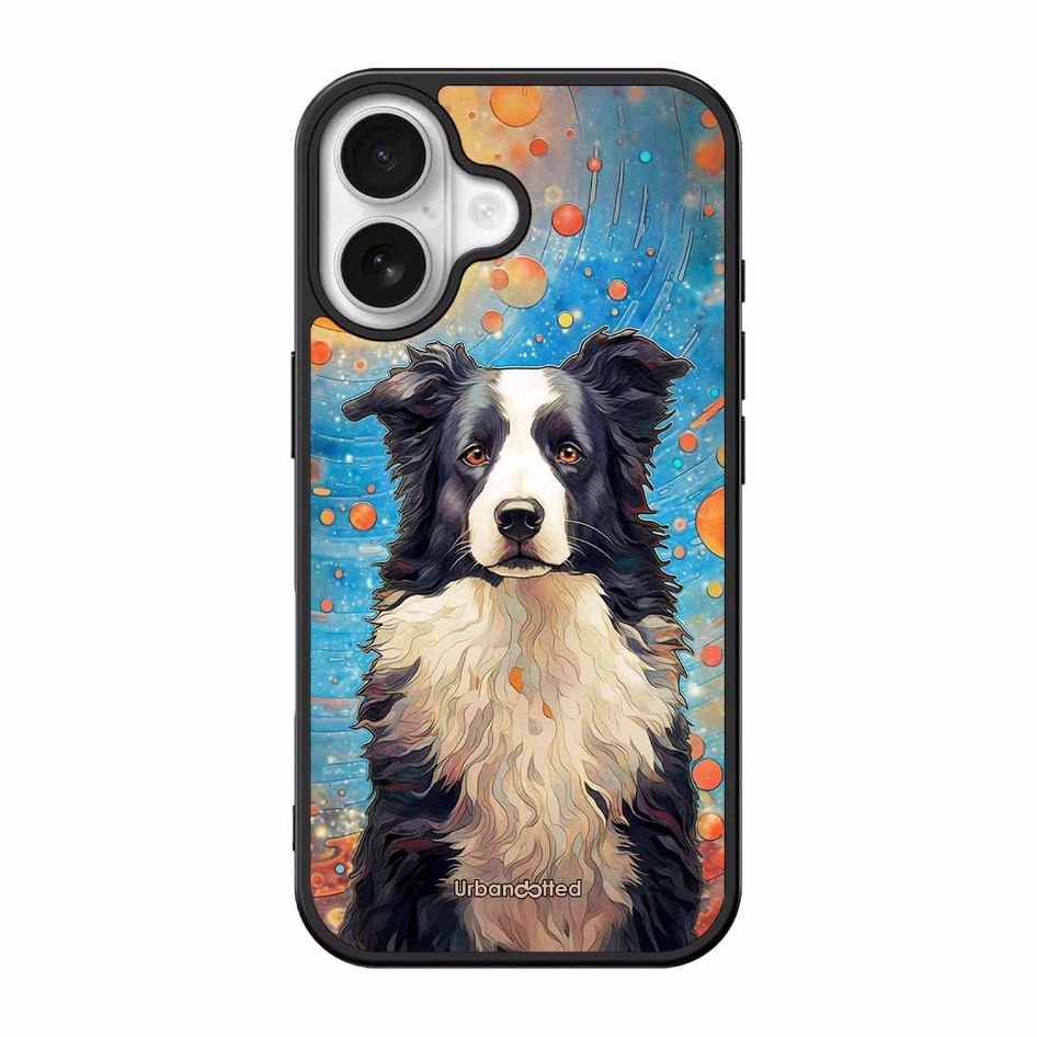 Artistic Dog Illustration Glass Case For iPhone 17