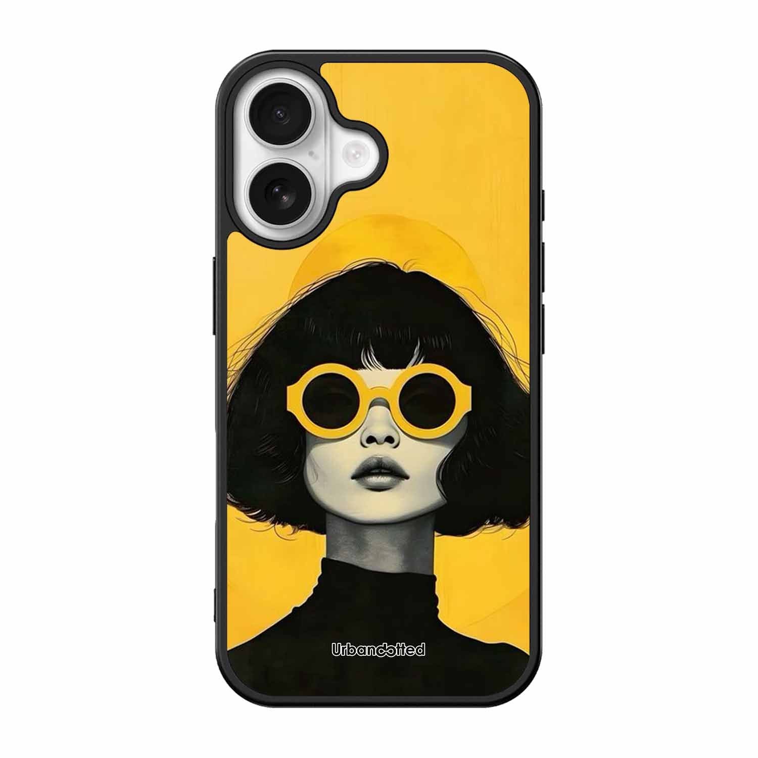 Retro Sunglasses Portrait Glass Case For iPhone 17