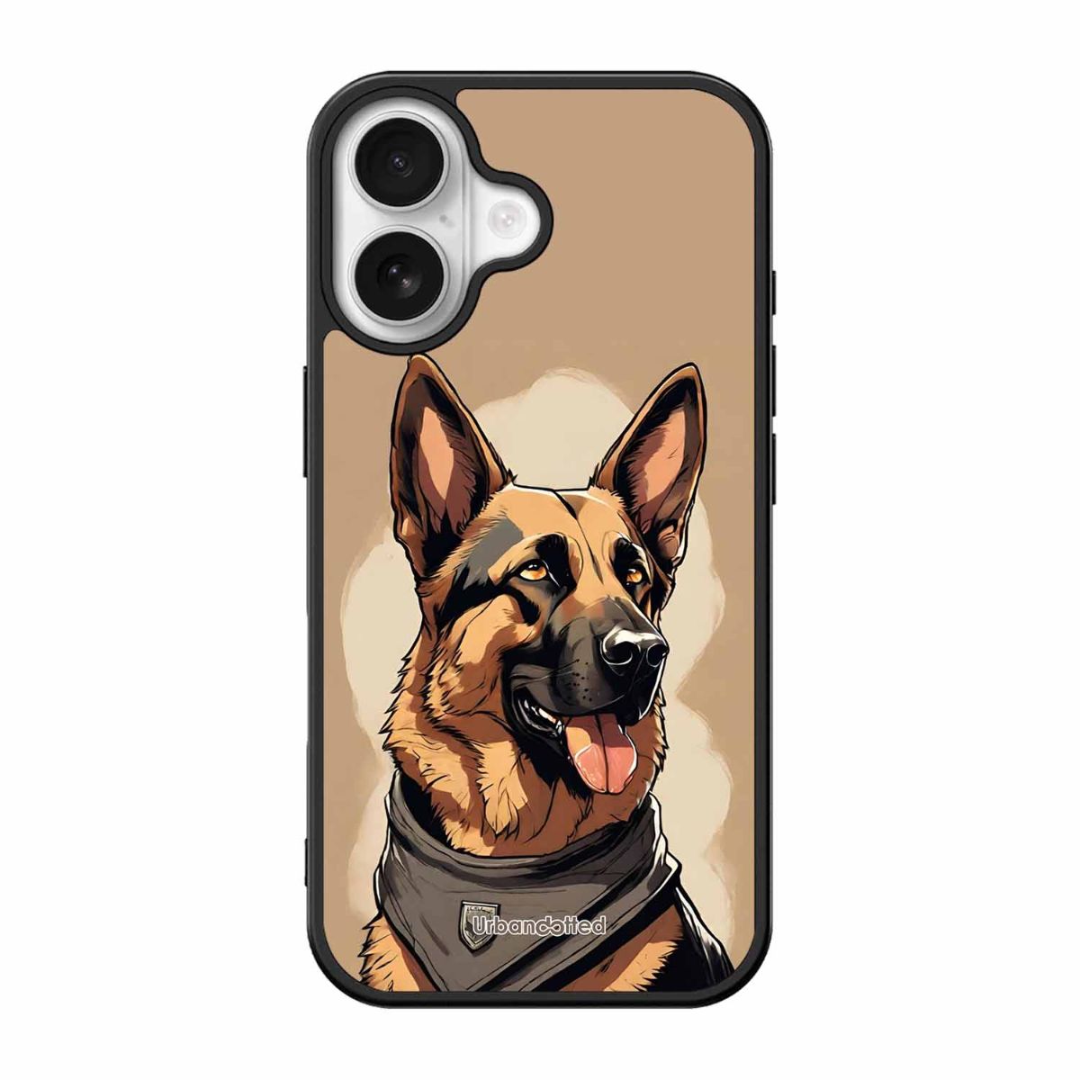 German Shepherd Portrait Glass Case For iPhone 17