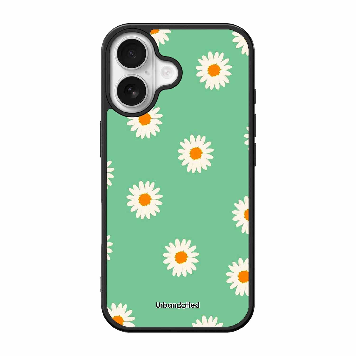 Scattered White Daisies Glass Case For iPhone 17