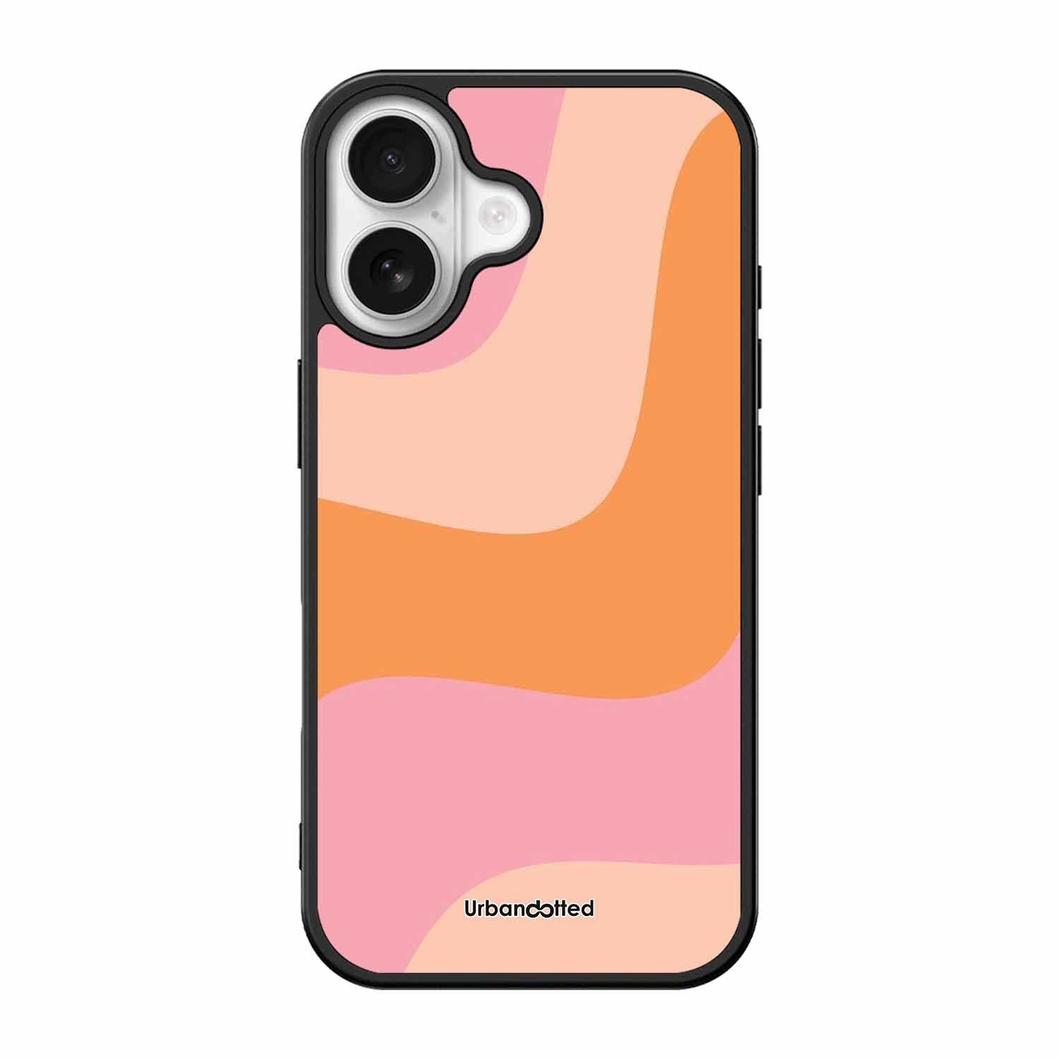 Soft Swirling Stripes Glass Case For iPhone 17